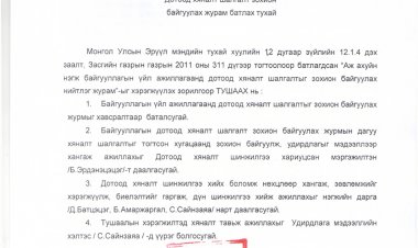 Дотоод хяналт шалгалт зохион байгуулах журам батлах тухай
