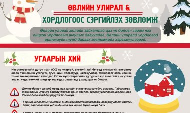 Өвлийн улирал жилийн гайхалтай цаг үе боловч зарим нэг онцгой хордлогын аюулыг дагуулдаг. Өвлийн улиралд угаарын хийн хордлогод өртөхгүйн тулд дараах зөвлөмжийг хэрэгжүүлээрэй