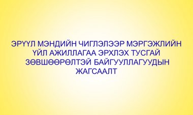 Эрүүл мэндийн чиглэлийн тусгай зөвшөөрөлтэй байгууллагуудын жагсаалт